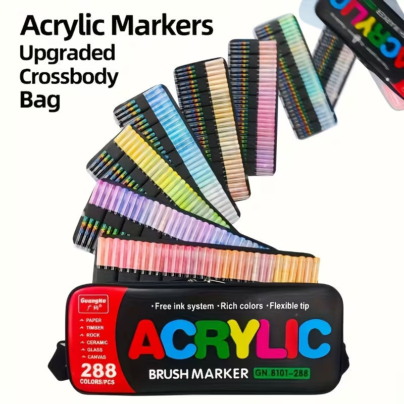 Ensemble de 288 Marqueurs Acryliques GUANGNA