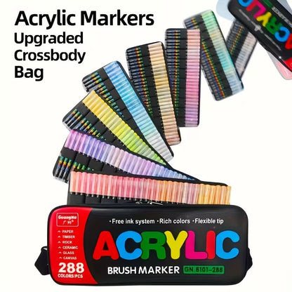 Ensemble de 288 Marqueurs Acryliques GUANGNA