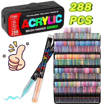 Ensemble de 288 Marqueurs Acryliques GUANGNA