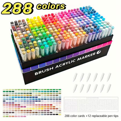 Ensemble de 288 Marqueurs Acryliques GUANGNA