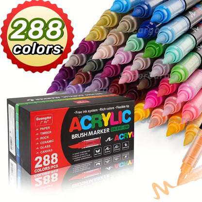 Ensemble de 288 Marqueurs Acryliques GUANGNA