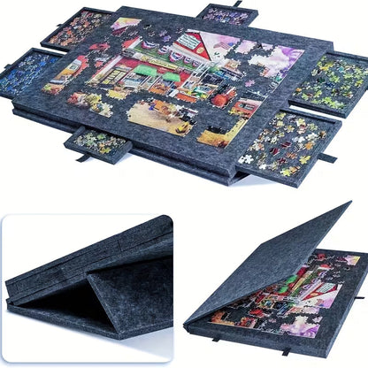 Table de puzzle portable avec 6 tiroirs et support