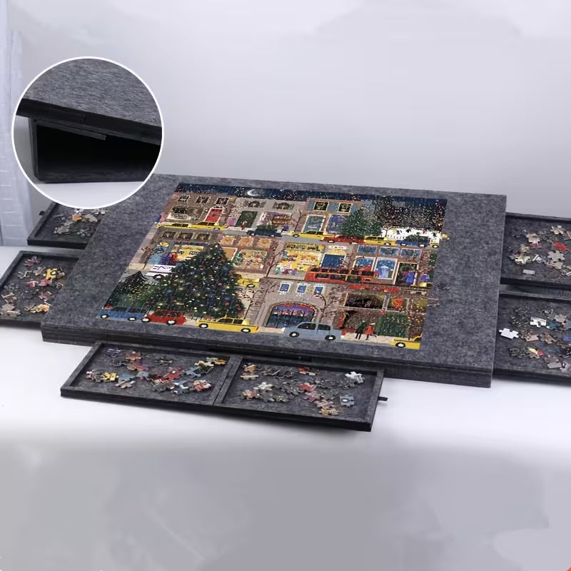 Table de puzzle portable avec 6 tiroirs et support